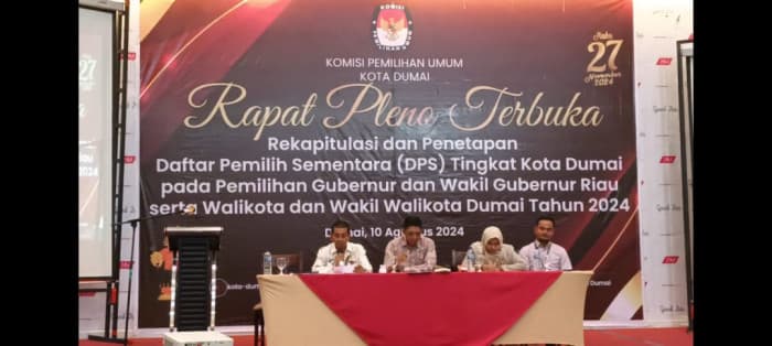 KPU Dumai Tetapkan DPS Pilkada Sebanyak 238.569 Jiwa