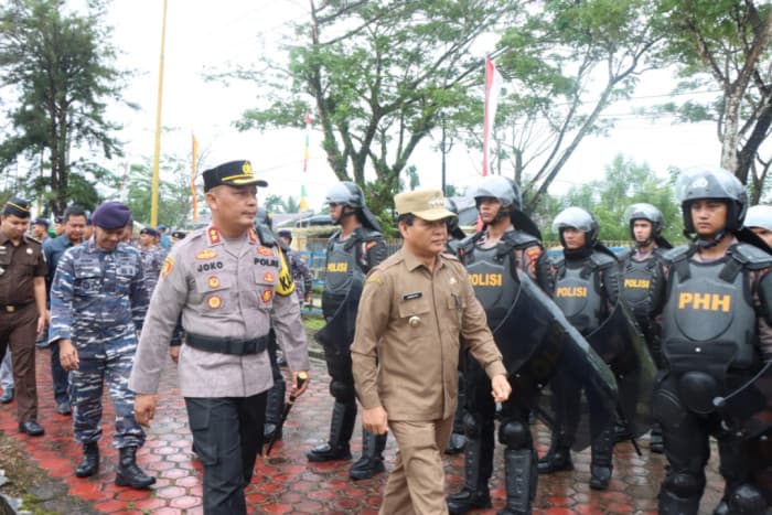 Pengamanan Pemilu 2024, Polres Simeulue Gelar Apel Pasukan Operasi Mantap Brata