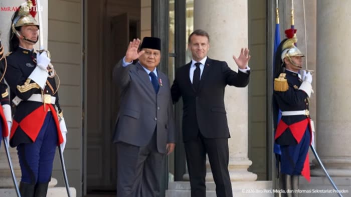 Presiden Prabowo Temui Emmanuel Macron di Istana Élysée Paris
