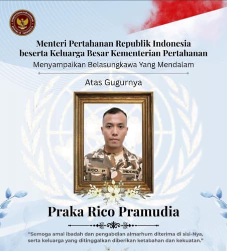 Pemulangan Jenazah Praka Rico dari Lebanon ke Indonesia Masih Diproses