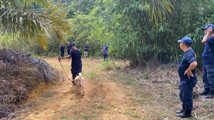 Latihan Bersama unit K-9 Dirjen Bea Cukai dengan Royal Malaysian Customs Department di Entikong